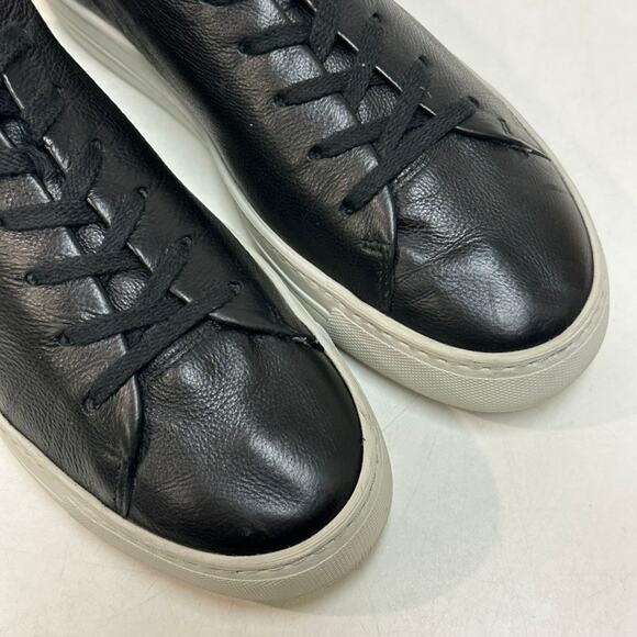 VERY GOOD Paul Green Newport Leather Sneaker Black Calf UK 8.5 / US 10 - Picture 7 of 11